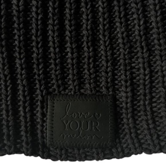 Love Your Melon black monochrome rib knit beanie - Picture 5 of 6
